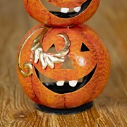 Zaer Ltd International 31" Tall Funny Metal Jack-O-Lantern Totem Tower Halloween Decoration ZR713083 View 2
