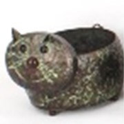 Zaer Ltd International Pre-Order: Set of 6 Assorted Animal Galvanized Flower Pots ZR162050-SET View 2