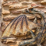 Zaer Ltd. International 32.75" Tall Metal Serpentine Dragon Wall Decoration "Shesha" ZR240624 View 2