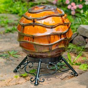 Zaer Ltd International Pre-Order: Set of 3 Assorted Ceramic Globe Tabletop Accents "Florence" ZR083902-SET View 2