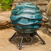 Zaer Ltd International Pre-Order: Set of 3 Assorted Ceramic Globe Tabletop Accents "Athens" ZR083904-SET View 2