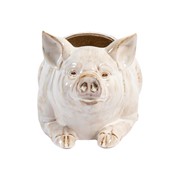 Zaer Ltd International Pre-Order: Hand Painted Ceramic Pig Planter "Kewanee" ZR083913 View 2