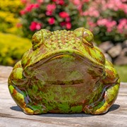 Zaer Ltd International Pre-Order: Hand Painted Ceramic Frog Planter "Rayne" ZR083925 View 2
