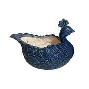 Zaer Ltd International Pre-Order: Hand Painted Ceramic Peacock Planter "Koni" ZR089660 View 2