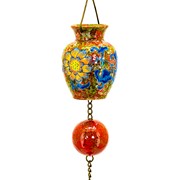 Zaer Ltd International Set of 6 Assorted 77.5" Long Hand Painted Multicolor Porcelain Vase Rain Chains ZR240023-SET View 2