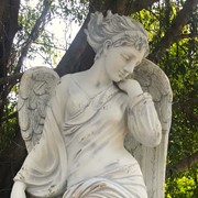 Zaer Ltd International Pre-Order: 63" Tall Magnesium Angel Statue in Antique Grey "Lillith" ZR322110-GY View 2