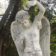 Zaer Ltd International Pre-Order: 63" Tall Magnesium Angel Statue in Antique Grey "Emma" ZR322112-GY View 2