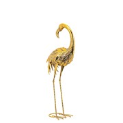 Zaer Ltd International Pre-Order: Set of 4 Assorted Metallic Gold Flamingo Garden Figurines ZR233089-SET View 2