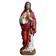 Zaer Ltd International Pre-Order: 48" Tall Jesus with Sacred Heart Statue in Antique Grey ZR551648-GY View 2