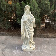 Zaer Ltd International Pre-Order: 36" Tall Mother Mary with Sacred Heart Statue in Antique Grey ZR551136-GY View 2