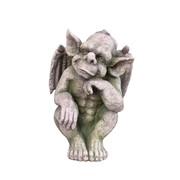 Zaer Ltd International Pre-Order: 16" Tall Sitting Gargoyle with Wings in Antique Rust ZR618916-RS View 2