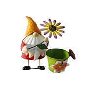 Zaer Ltd. International Pre-Order: Set of 6 Assorted Colorful Gnome Flower Pots "The Gnomies" ZR240460-SET View 2