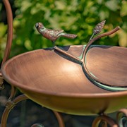 Zaer Ltd. International "Kateryna" Set of 3 Antique Copper Finish Birdbaths with Ornate Stands ZR100005-SET View 3