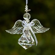 Zaer Ltd. International Hanging Clear Acrylic Angel Ornaments in 6 Assorted Styles ZR503715 View 3