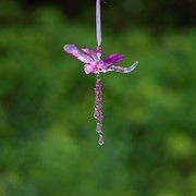 Zaer Ltd. International Three Tone Acrylic Dragonfly Ornaments with Beaded Tassel in 6 Assorted Colors ZR520616 View 3