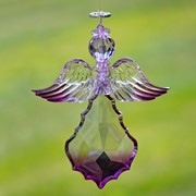 Zaer Ltd. International Large Hanging Purple Acrylic Angel Ornaments in 3 Assorted Styles ZR507415 View 3
