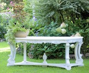 Zaer Ltd International Parisian-Style Large Oval Wooden Table in Antique Black ZR700304-BK View 3