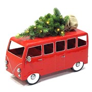 Zaer Ltd International 1970's Inspired Christmas Tree Bus with Glossy Red Finish ZR801355-RD View 3