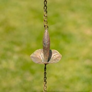 Zaer Ltd International 76.5" Long Iron Mushroom Rain Chain in Antique Copper ZR156130-AC View 3