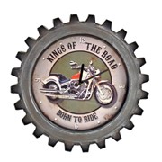 Zaer Ltd. International Set of 6 Vintage Style Motorcycle Gear-Shaped Iron Wall Clocks VA612417 View 3