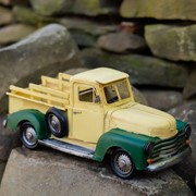 Zaer Ltd International Set of 6 Assorted Color Small Vintage Iron Trucks VA170002-SET View 3