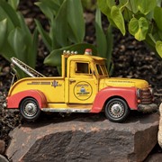 Zaer Ltd International Set of 6 Assorted Color Small Vintage Style Tow Trucks VA170003-SET View 3