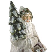 Zaer Ltd International Olde World Santa Claus Holding Christmas Tree & Basket ZR117654 View 3