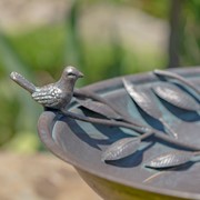 Zaer Ltd International 31in. Tall "Two Birds" Iron Birdbath with Antique Bronze Finish ZR180387-BZ View 3