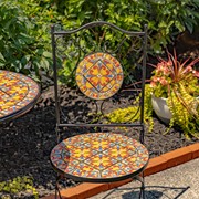 Zaer Ltd International "Barcelona" Mosaic Bistro Set ZR165121-2-SET View 3