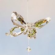 Zaer Ltd International Three Piece Acrylic Butterfly Chain Ornaments in 6 Assorted Colors ZR508112 View 3