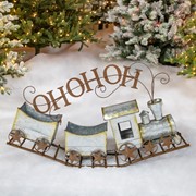 Zaer Ltd International 36" Long Galvanized Christmas Train "HO HO HO" ZR150862 View 3