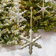 Zaer Ltd International Pre-Order: Set of 6 Hanging Galvanized Stars in Assorted Sizes ZR731160-SET View 3