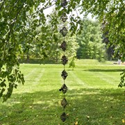 Zaer Ltd International 79" Long Antique Bronze Hanging Honeybee Rain Chain ZR191812-BZ View 3