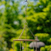 Zaer Ltd International 39.75" Long Antique Copper Umbrella Wind Chime with Glass Marbles & Bells ZR192149 View 3
