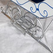 Zaer Ltd. International "Kutaisi" Large Victorian Christmas Sleigh in White, Blue, and Silver ZR981109-WH View 3