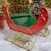 Zaer Ltd. International "Kutaisi" Large Victorian Christmas Sleigh in Red, Green and Gold ZR981109-RG View 3