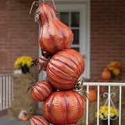 Zaer Ltd International Pre-Order: 9.7ft. Tall Large Iron "Happy Harvest" Arch with Pumpkin Columns ZR190649 View 3