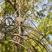 Zaer Ltd. International "Philadelphia" 8.5ft. Tall Iron Garden Arch Decoration in Ant. Bronze ZR190429-BZ View 3