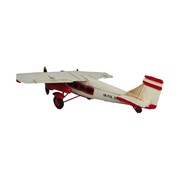 Zaer Ltd. International Metal Model Airplane Decor in Red and Cream RD204155-RD View 3