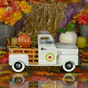 Zaer Ltd. International Small Harvest Pickup Truck with Pumpkins in Antique White ZR160892-AW View 3