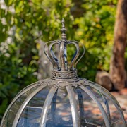 Zaer Ltd International Pre-Order: Set of 3 Glass Dome Terrariums with Stand in Silver "Marseilles 1792" ZR530995-FSS View 3