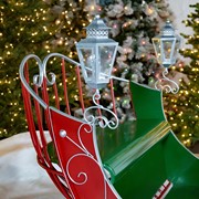 Zaer Ltd. International "Kutaisi" Large Victorian Christmas Sleigh in Red, Green and Silver ZR981109-RS View 3