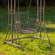 Zaer Ltd International "Oasis" Iron Garden Swing Chair in Antique Bronze ZR160144-BZ View 3