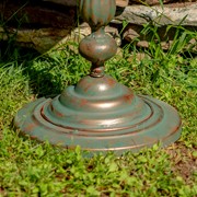 Zaer Ltd International 28.75" Tall Round Pedestal Birdbath with Bird Details in Copper-Bronze ZR181173-CB View 3