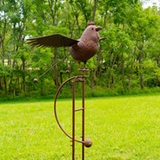Zaer Ltd International 81.5" Tall Large Iron Rocking Rooster Garden Stake "Carlos" ZR183067 View 3