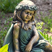 Zaer Ltd International 25.5" Tall Magnesium Sitting Fairy Statue "Iris" ZR339026 View 3
