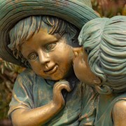 Zaer Ltd International Pre-Order: 30" Tall Sweet Country Boy & Girl Statue in Bronze "Johnny & June" ZR200087-BZ View 3