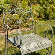 Zaer Ltd International "Gaia" Iron Garden Armchair in Verdi Green ZR180493-VG View 3