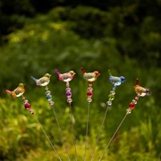 Zaer Ltd. International 21" Tall Multicolor Acrylic Sparrow Pot Stakes in 6 Assorted Colors ZR203816-SET View 3