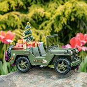 Zaer Ltd. International 1940's Vintage Style Military Vehicle with Christmas Tree and Gifts ZR191858 View 3